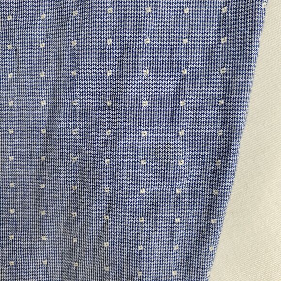 American Eagle Outfitters Men's Shirt Medium Polka Dot Button Down Blue Pocket - Picture 4 of 12
